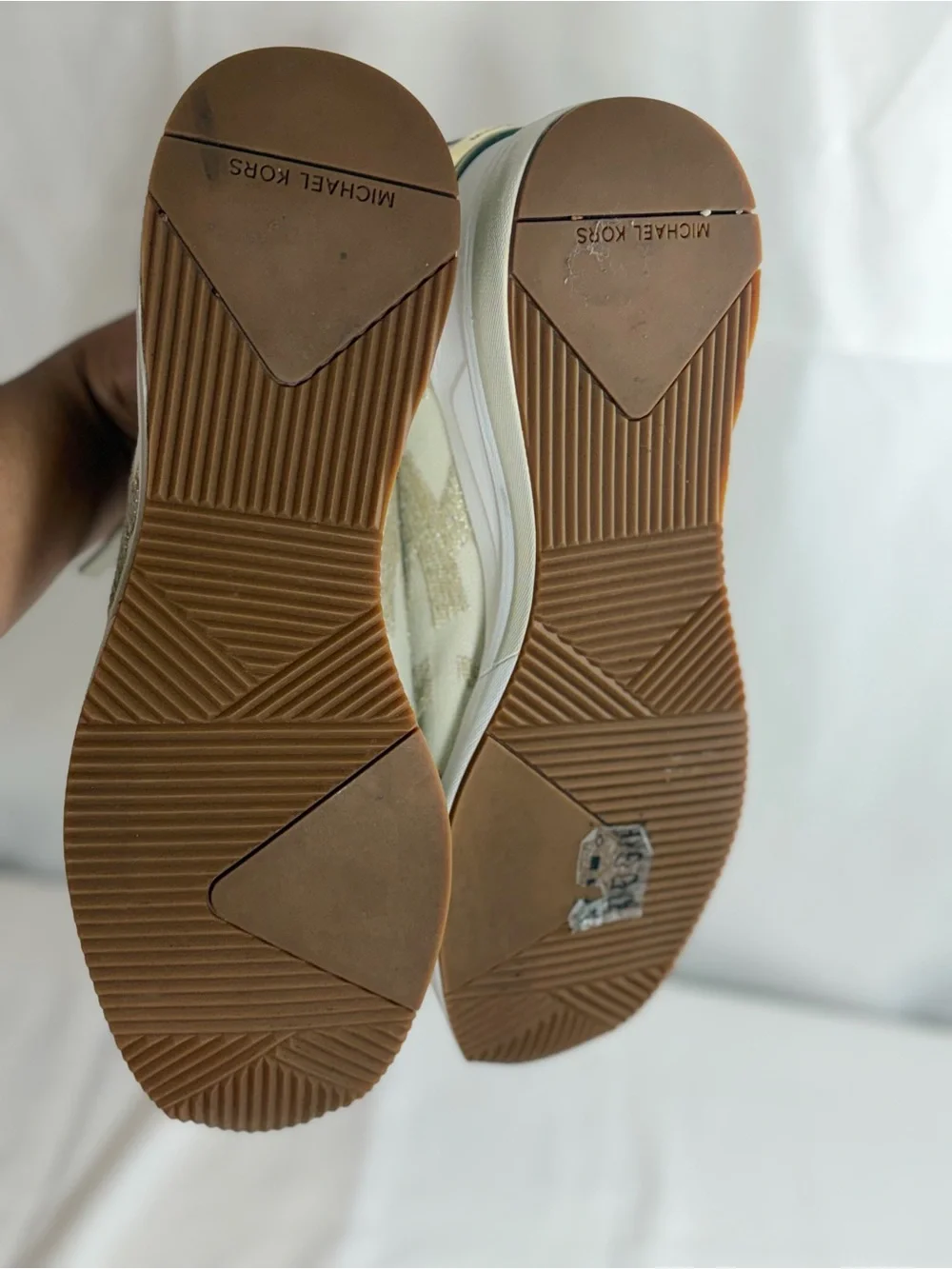 Women’s Slip-On Wedge Sneakers - Cream & Gold